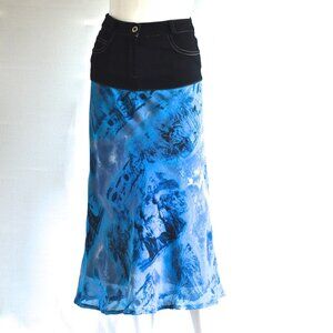 Organza Paris Skirt With Denim Top & Lightweight Blue Skirt - France